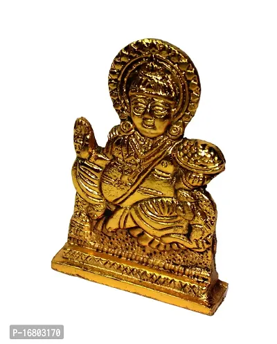 BANSIGOODS Gold Plated Metal Lord KUBER KUBERA VAISRAVANA EKAKSIPINGALA RAJA Statue Idol-thumb4