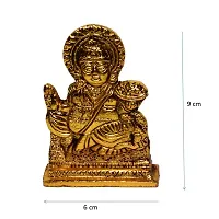 BANSIGOODS Gold Plated Metal Lord KUBER KUBERA VAISRAVANA EKAKSIPINGALA RAJA Statue Idol-thumb2