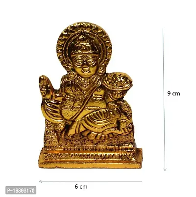 BANSIGOODS Gold Plated Metal Lord KUBER KUBERA VAISRAVANA EKAKSIPINGALA RAJA Statue Idol-thumb3