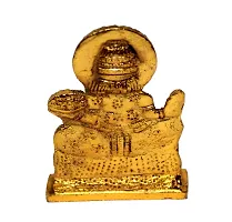 BANSIGOODS Gold Plated Metal Lord KUBER KUBERA VAISRAVANA EKAKSIPINGALA RAJA Statue Idol-thumb1