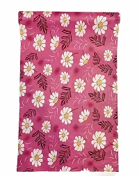 Flower Print Design Wardrobe Kitchen Drawer Cupboard Cabinet Shelf Mat, Shelf Liner 5 Mtr (Pink)-thumb1