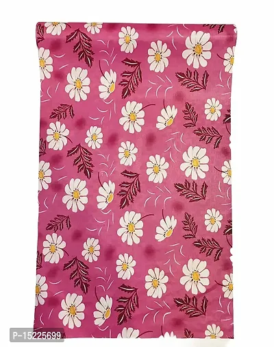 Flower Print Design Wardrobe Kitchen Drawer Cupboard Cabinet Shelf Mat, Shelf Liner 5 Mtr (Pink)-thumb2