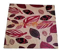 Big Leaf Design Wardrobe Kitchen Drawer Cupboard Cabinet Shelf Mat, Shelf Liner 5 Mtr (Brown)-thumb1