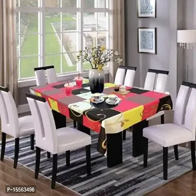 Dining Table Cover 4 Seater Check Printed Table Cover Without Lace Size 54x78 Inches ndash; Water poof  Dustproof Table Cloth (Multi)-thumb0