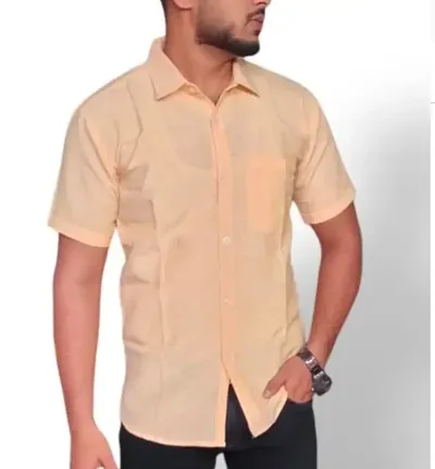 Stylish Khadi Short Sleeves Shirt For Men