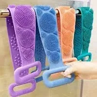 Bahtroom Brushes Body Back Scrubber Belt Masseger Products Best Silicon Bath Sponges Loofah Bath Acceries Men Women girls Boys All People Very Like This Brush-thumb1