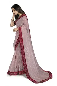 Trendy Net Saree with Blouse piece-thumb1