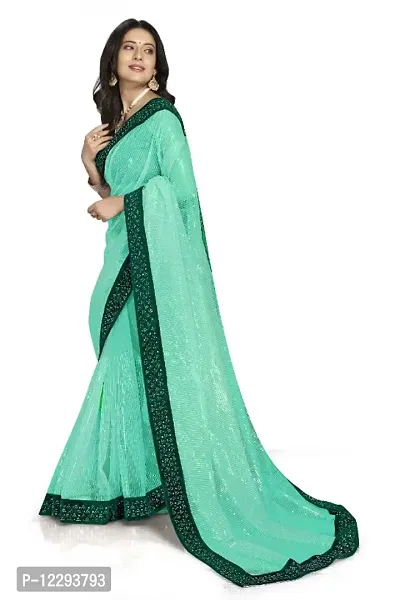 Trendy Net Saree with Blouse piece-thumb3