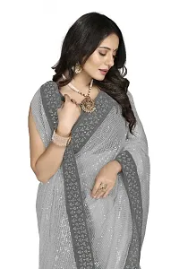 Trendy Net Saree with Blouse piece-thumb3