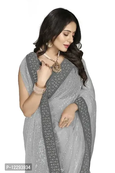 Trendy Net Saree with Blouse piece-thumb4