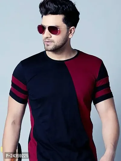 Stylish Multicoloured Cotton T-shirt For Men-thumb0