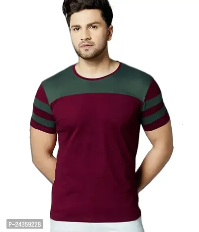 Stylish Multicoloured Cotton T-shirt For Men-thumb0