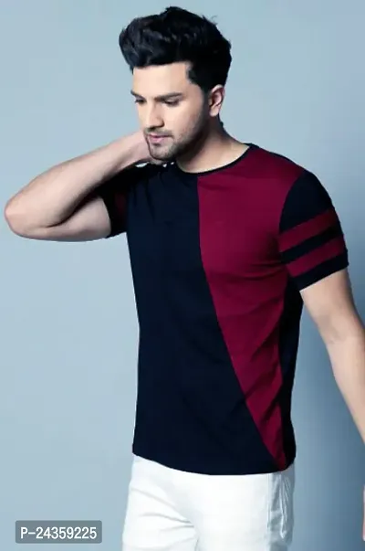 Stylish Multicoloured Cotton T-shirt For Men-thumb4