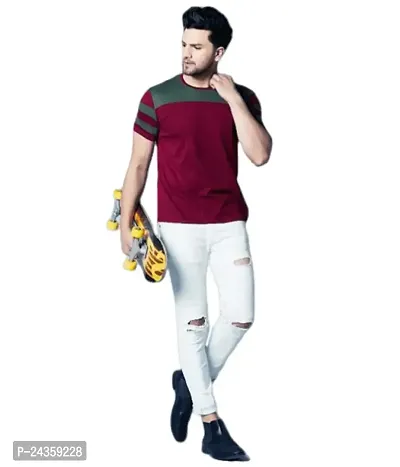 Stylish Multicoloured Cotton T-shirt For Men-thumb4