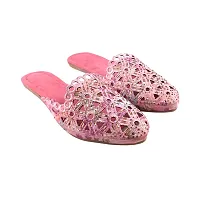 Women's Multicolor Jaipuri Rajasthani Mules Juttis | Japuri Rajasthani Slippers | Casual Fancy Slippers l Ethnic Flats Juti |-thumb4