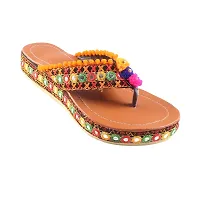 Rajasthani Jaipuri Work Kolhapuri Ethnic Womens Girls Ladies SLI Fashionable Sandals-thumb3