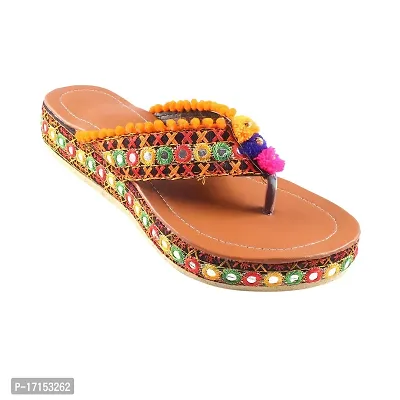 Rajasthani Jaipuri Work Kolhapuri Ethnic Womens Girls Ladies SLI Fashionable Sandals-thumb4