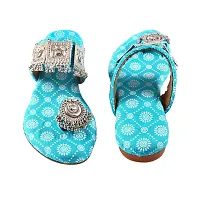 Rajasthani Jaipuri Work Kolhapuri Ethnic Womens Girls Ladies SLI Fashionable Sandals-thumb3