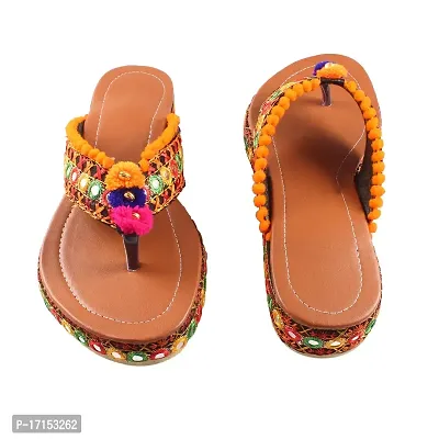 Rajasthani Jaipuri Work Kolhapuri Ethnic Womens Girls Ladies SLI Fashionable Sandals-thumb2