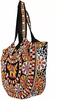 Women's Handmade Jaipuri Designer Rajasthani Shoulder Bag/Jhola Bag -Multicolour-thumb1