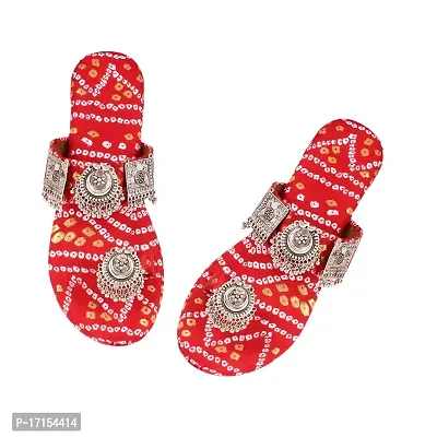 Rajasthani Jaipuri Work Kolhapuri Ethnic Womens Girls Ladies SLI Fashionable Sandals-thumb0