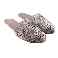 Women's Multicolor Jaipuri Rajasthani Mules Juttis | Japuri Rajasthani Slippers | Casual Fancy Slippers l Ethnic Flats Juti |-thumb4