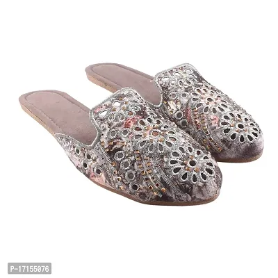 Women's Multicolor Jaipuri Rajasthani Mules Juttis | Japuri Rajasthani Slippers | Casual Fancy Slippers l Ethnic Flats Juti |-thumb5