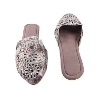 Women's Multicolor Jaipuri Rajasthani Mules Juttis | Japuri Rajasthani Slippers | Casual Fancy Slippers l Ethnic Flats Juti |-thumb1