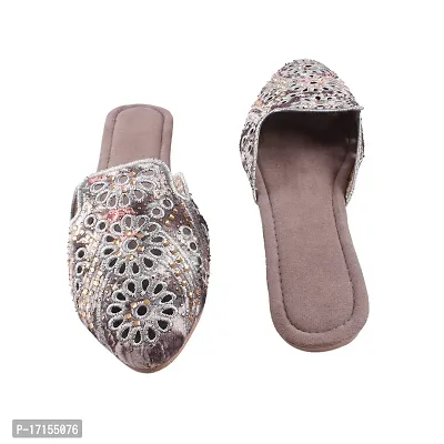 Women's Multicolor Jaipuri Rajasthani Mules Juttis | Japuri Rajasthani Slippers | Casual Fancy Slippers l Ethnic Flats Juti |-thumb2