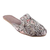 Women's Multicolor Jaipuri Rajasthani Mules Juttis | Japuri Rajasthani Slippers | Casual Fancy Slippers l Ethnic Flats Juti |-thumb3