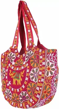 Fully embroided Work Pink Color Rajasthani Traditional Bag For Women/Girl-thumb1