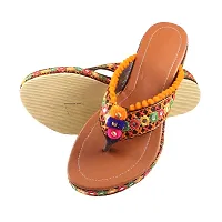 Rajasthani Jaipuri Work Kolhapuri Ethnic Womens Girls Ladies SLI Fashionable Sandals-thumb2