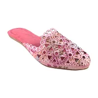 Women's Multicolor Jaipuri Rajasthani Mules Juttis | Japuri Rajasthani Slippers | Casual Fancy Slippers l Ethnic Flats Juti |-thumb3