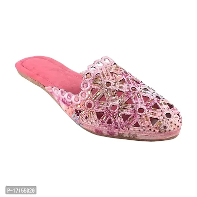 Women's Multicolor Jaipuri Rajasthani Mules Juttis | Japuri Rajasthani Slippers | Casual Fancy Slippers l Ethnic Flats Juti |-thumb4