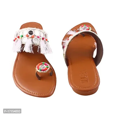 Rajasthani Jaipuri Work Kolhapuri Ethnic Womens Girls Ladies Slipper fashionable sandals (9)-thumb3