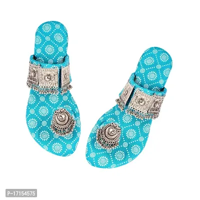 Rajasthani Jaipuri Work Kolhapuri Ethnic Womens Girls Ladies SLI Fashionable Sandals-thumb0