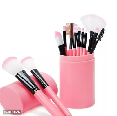 Beauty Extra Soft Makeup Brushes Set Of 12   Pink Blue With Storage Box Pack Of 12