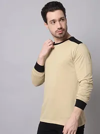 TRENDS TOWER Mens Shoulder Patch Full Sleeve T-Shirt-thumb1