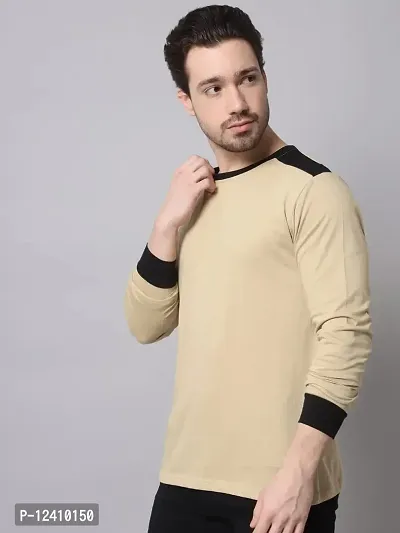 TRENDS TOWER Mens Shoulder Patch Full Sleeve T-Shirt-thumb2