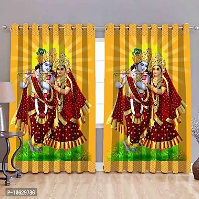 Amazin Homes 3D Digital Printed God Curtains for Home Temple Polyester Knitting Door Curtain Decorative Parda for Bedroom Living Room Home Decoration 5 Feet Pack of 1-thumb0