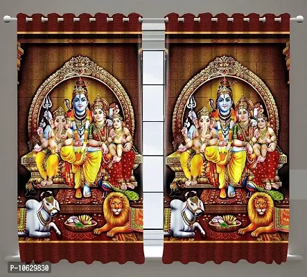 Amazin Homes 3D Digital Printed Premium MATA/Goddess God Print Curtains for Home Polyester Knitting Door Curtain Multicolor for Pooja Ghar Mandir Size 4x7 Feet 1 Piece Curtain