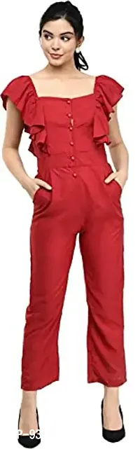 srs fahion women jumpsuit (S, MAROON)-thumb0