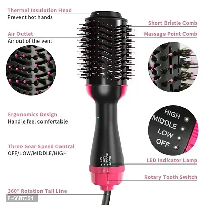 One Step Hair Dryer and Volumizer, Hot Air Brush, 3 in1 Styling Brush Style, Negative Ion Hair Straightener Curler Brush for All Hairstyle-thumb3