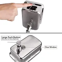 Rectangle Stainless Steel Soap Dispenser Wall Mounted with Manual Thumb Press Rectangle Soap Dispenser-thumb2