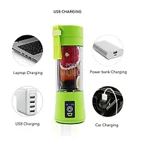 Portable Electric Usb Juice Maker, Juicer, Juicer Bottle, Blender, Grinder Mixer, 6 Blades Rechargeable Bottle, Jar (Multicolor)-thumb1