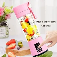 Portable Electric Usb Juice Maker, Juicer, Juicer Bottle, Blender, Grinder Mixer, 6 Blades Rechargeable Bottle, Jar (Multicolor)-thumb3