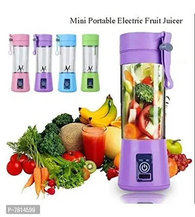 Portable Electric Usb Juice Maker, Juicer, Juicer Bottle, Blender, Grinder Mixer, 6 Blades Rechargeable Bottle, Jar (Multicolor)-thumb5