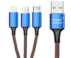 Combo pack of 3in1 data cable, 2in1 earphone connector, OTG type C, I phone to type B connector, earbuds and sim pin.-thumb2