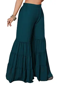 Kriva Women's Georgette Flared Sharara (Morpeach, Free Size)-thumb2