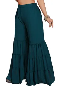 Kriva Women's Georgette Flared Sharara (Morpeach, Free Size)-thumb1